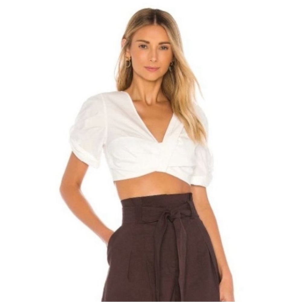 A.L.C. White Cropped Ryan Top - Size 2